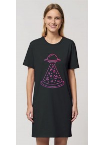 Дамска тениска рокля MadColors - UFO Pizza